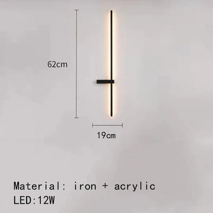 DecorBites™ LED Wall Lights: Modern Black White Aluminium Sconce Lamp for Living Room Bedroom