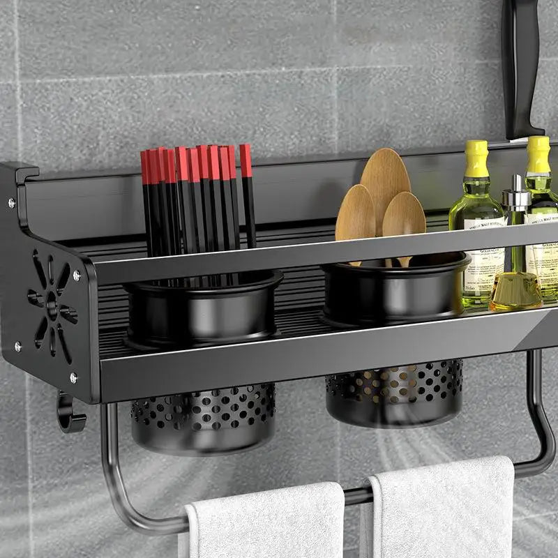Organizador de cocina de doble capa DecorBites™ con estante para especias de pared