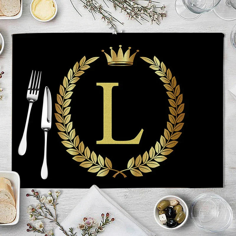 DecorBites™ Kitchen Table Mats Set of 4, 42*32cm, Cotton Linen Coasters for Dining Home Decor