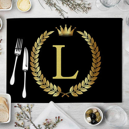 DecorBites™ Kitchen Table Mats Set of 4, 42*32cm, Cotton Linen Coasters for Dining Home Decor