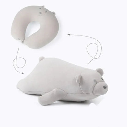 Almohada cervical DecorBites™ con forma de animal de peluche para un descanso cómodo en viajes y en la oficina
