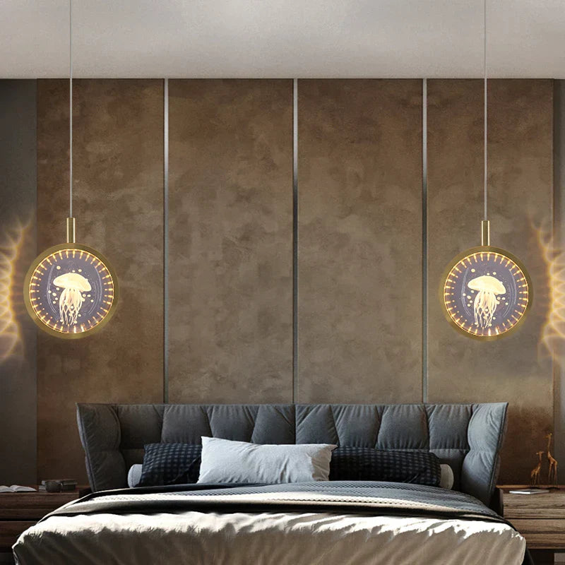 DecorBites™ Crystal Jellyfish Chandelier: New Light Luxury Fawn Decorative Pendant