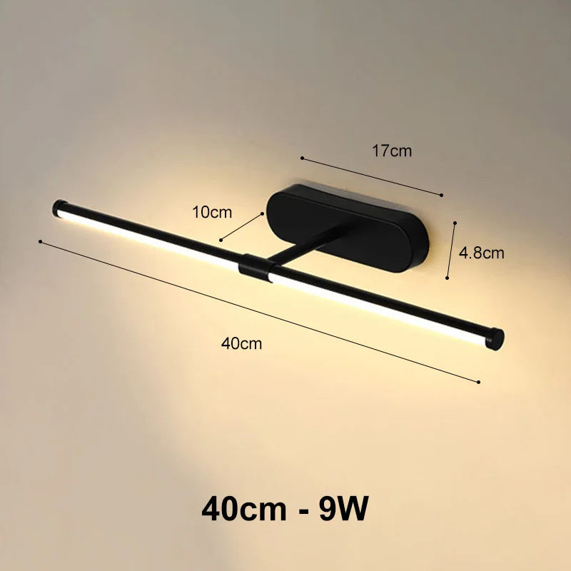 Aplique de pared para baño LED Decorbites™ de 58 cm, iluminación moderna para interior y dormitorio