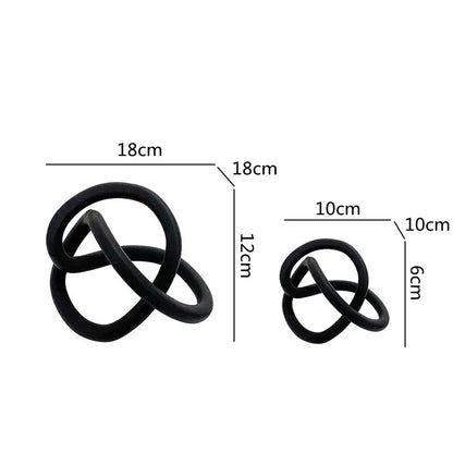 DecorBites™ Gold Ring Knot Geometric Resin Ornaments Handmade Art Decor Figurines