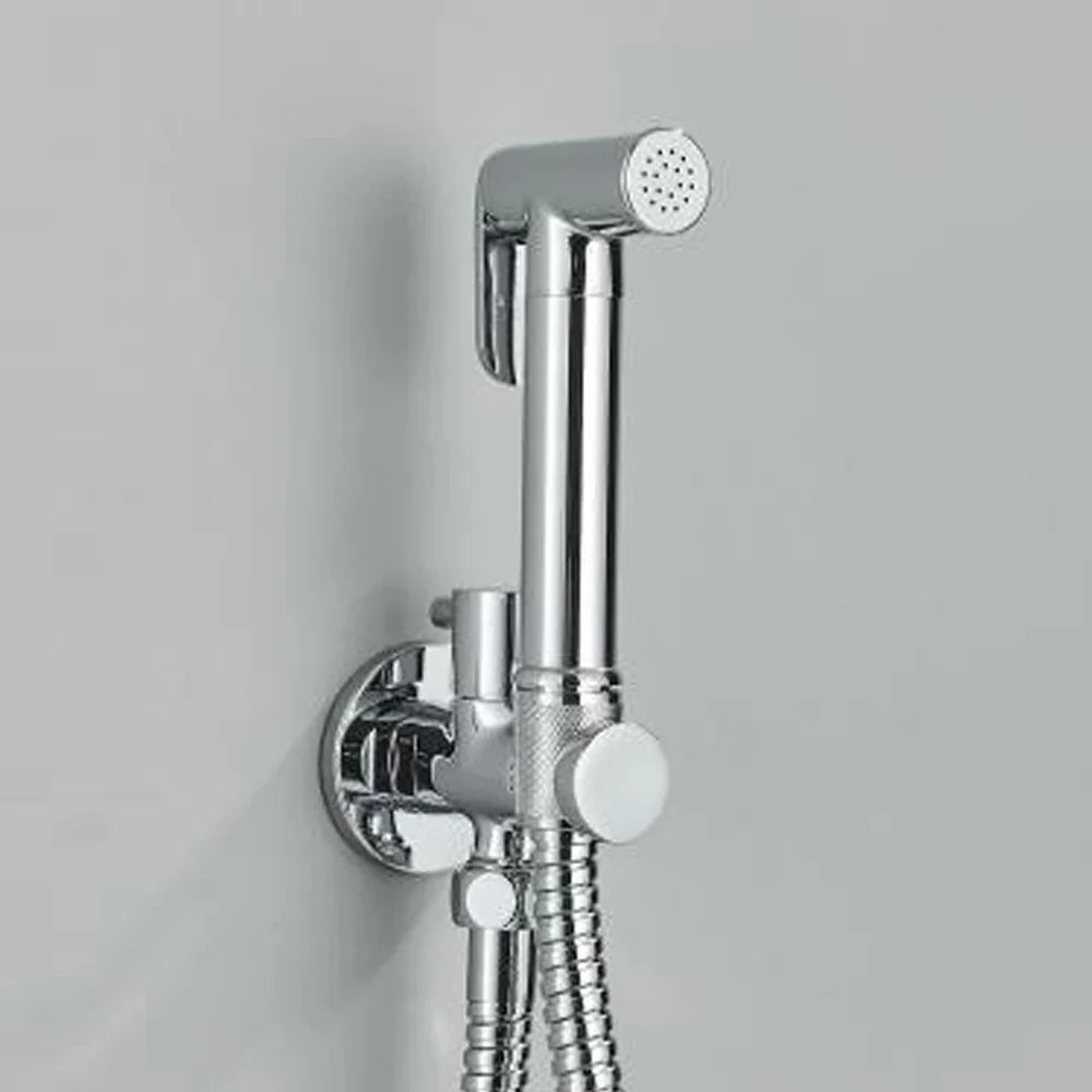 DecorBites™ Brass Bidet Faucet Single Cold Water Black Toilet Sprayer Valve Jet Set