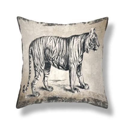 DecorBites™ Brave Tiger Pattern Print Pillowcase, Super Peach Skin Cushion Cover