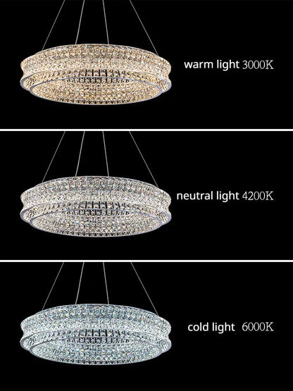 DecorBites™ K9 Crystal Luxury Chandelier for Restaurant Bar Hotel LED Lamps