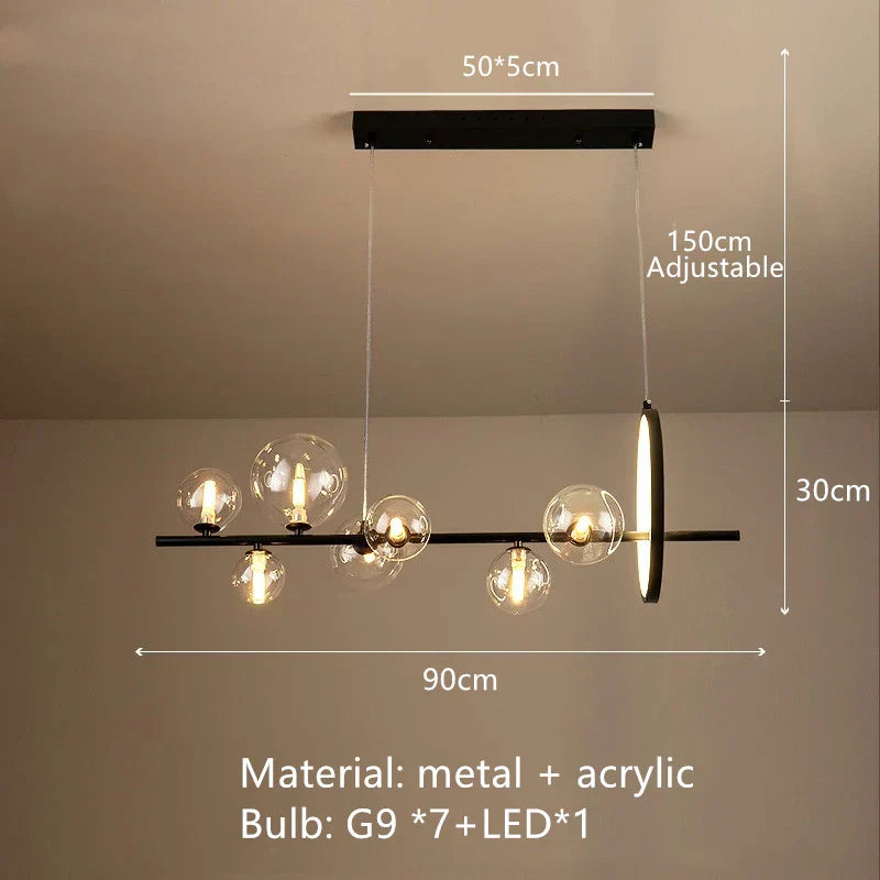 DecorBites™ Clear Glass Bubble Chandelier LED Hanglamp G9 Loft Deco Lighting