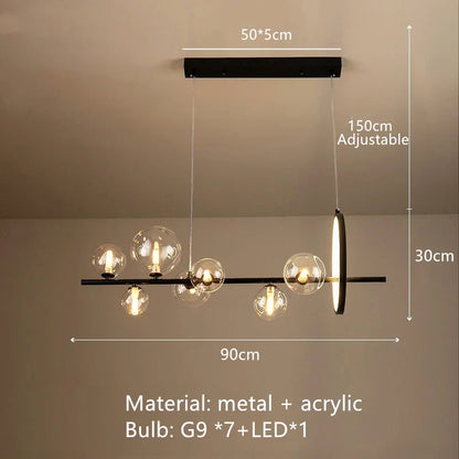 DecorBites™ Clear Glass Bubble Chandelier LED Hanglamp G9 Loft Deco Lighting