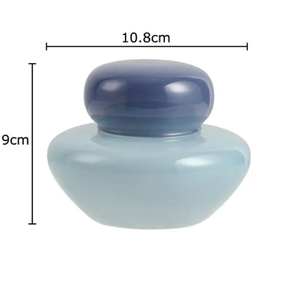 DecorBites™ Glass Storage Jar with Lid Ring Jewelry Box Candy Pot Aroma Can