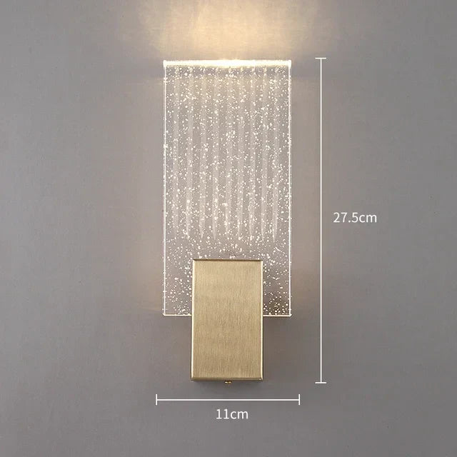 DecorBites™ Gold Crystal Wall Lights: Elegant LED Sconce for Bedroom, Living Room & Bathroom