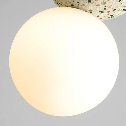 Nordic Glass Pendant Light With Iron Finish
