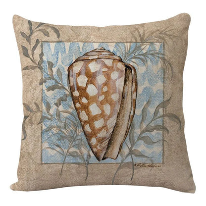 DecorBites™ Coastal Cushion Cover - Sea Theme Decorative Sofa Pillowcase