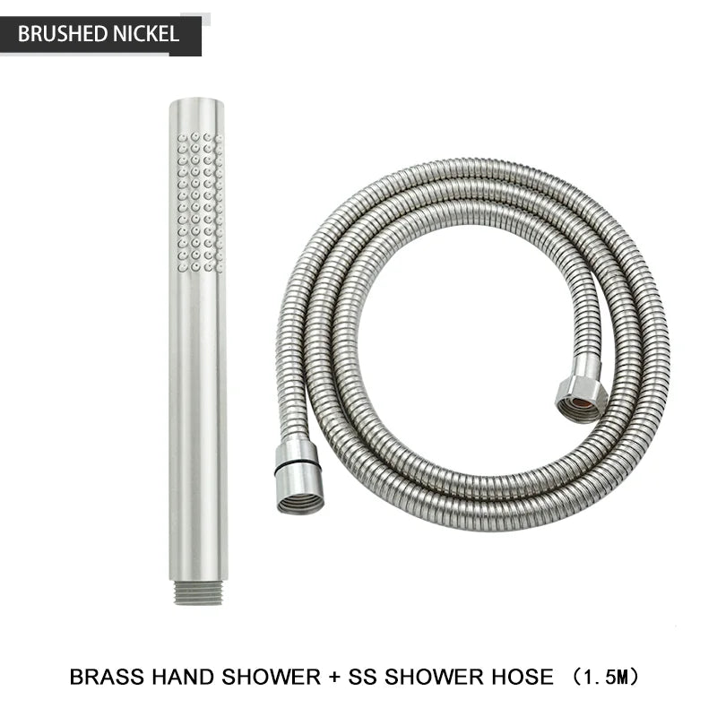 DecorBites™ Brass Handheld Shower Head in Brushed Golden Finish