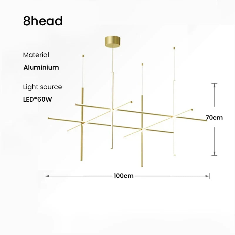 Italian Linear Ceiling Chandelier