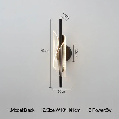 DecorBites™ Gold Black LED Wall Sconce Light for Bedroom Living room Aisle Corridor