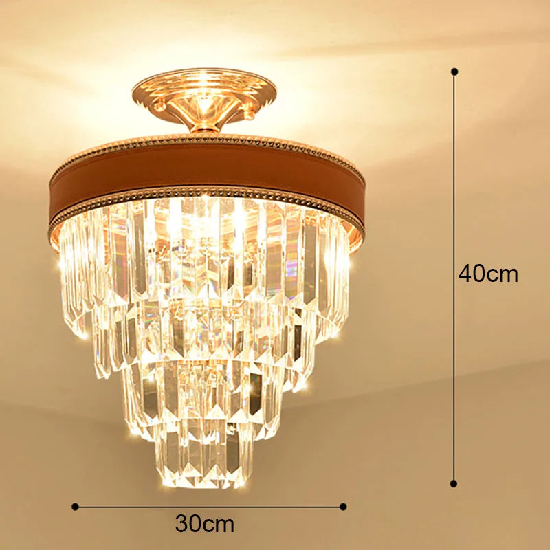 DecorBites™ Crystal LED Ceiling Chandelier for Home Decor