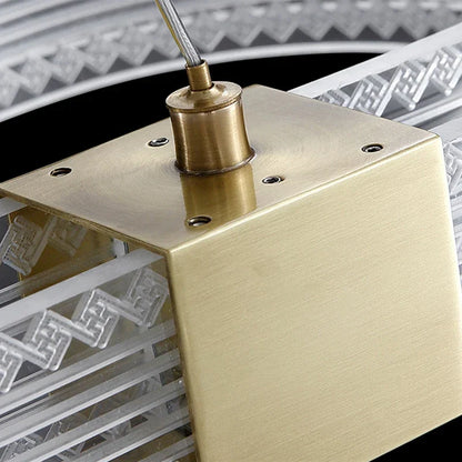 DecorBites™ LED Chandelier with Acrylic Lampshade for Living Room Dining Bedroom Lighting