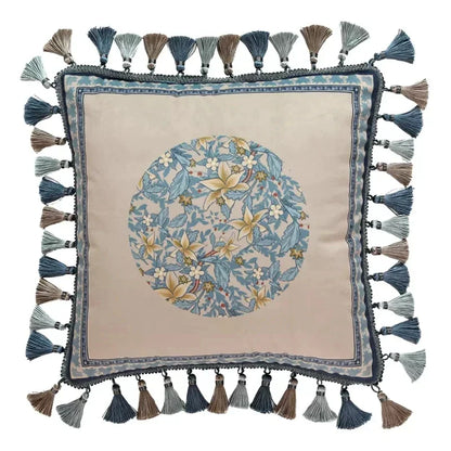 DecorBites™ Camellia Floral Velvet Cushion Cover for Sofa Couch Bed - Luxe European Style