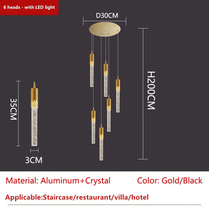 DecorBites™ Crystal LED Ceiling Chandelier for Luxury Home Décor