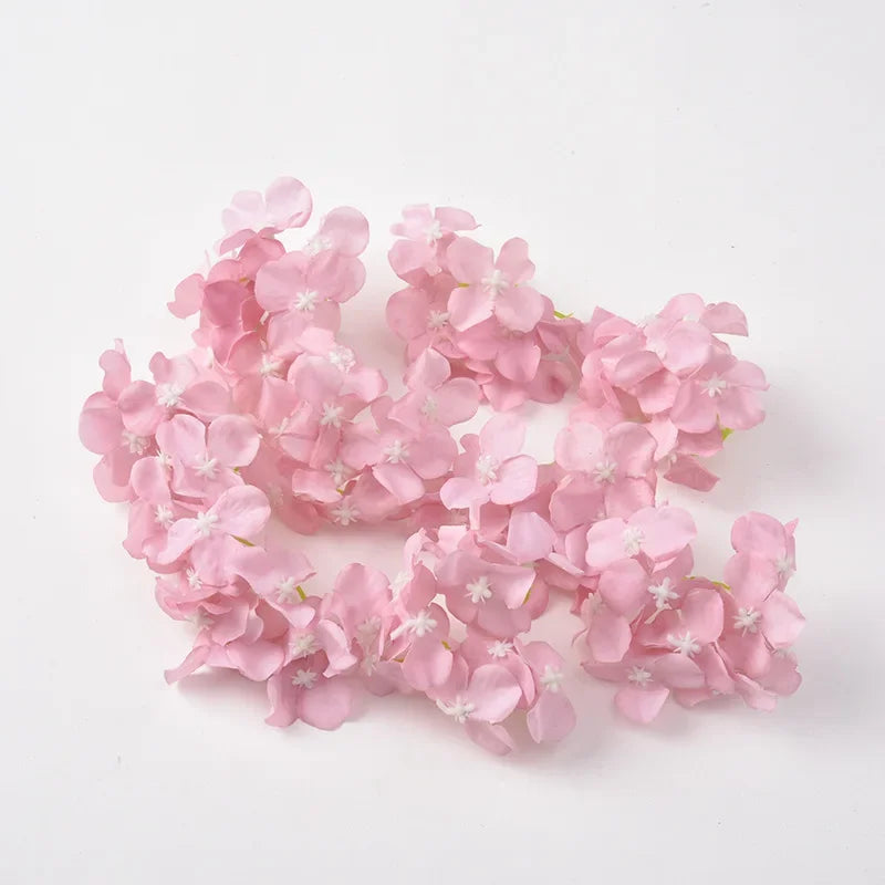 DecorBites™ Hydrangea Flowers: 30Pcs 8cm Fake Flowers for Home Decor, Wedding, DIY Wreaths
