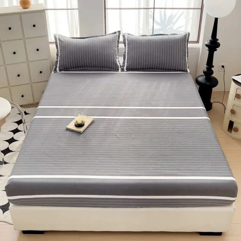 DecorBites™ Japanese Style Thick Fitted Sheet for Queen/King Bed