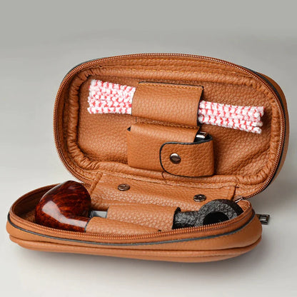 حامل أكياس غليون من جلد البقر من DecorBites™ لثلاثة غليون