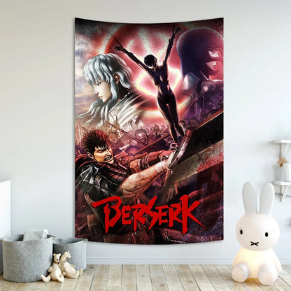 Decobites Berserk Sacrifice Tapestry Hanging for Home, Bar, Cafe | Aesthetic Wall Decor