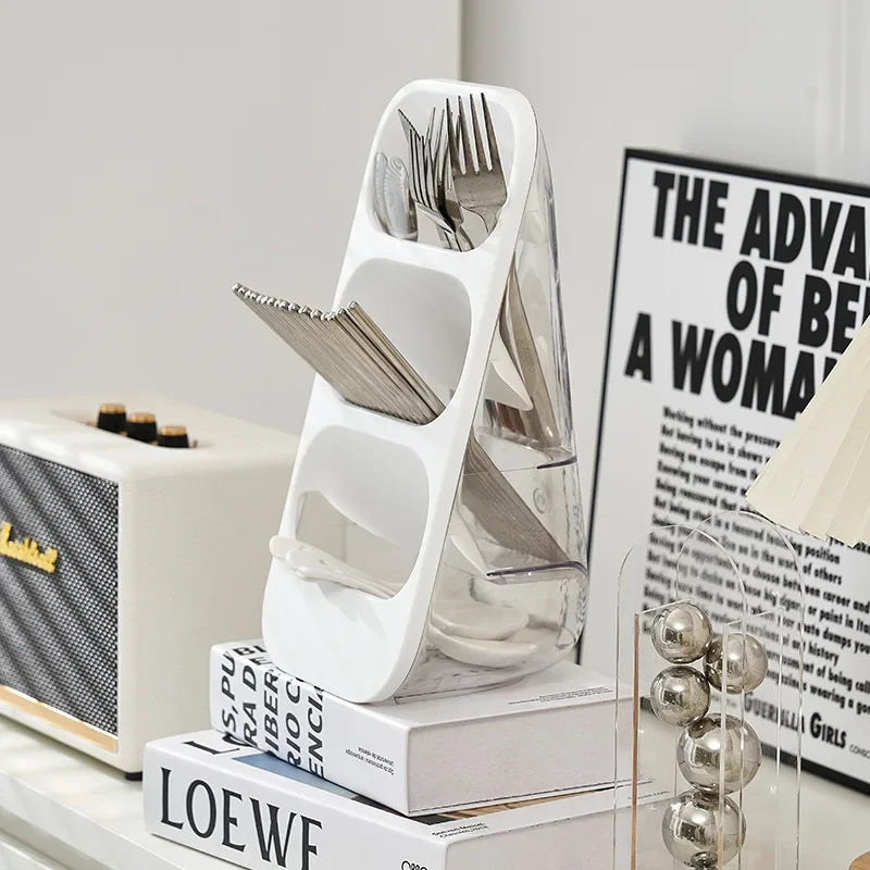 رف أدوات المائدة ثلاثي الطبقات من ديكوربايتس™ - منظم أدوات المطبخ