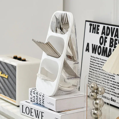 رف أدوات المائدة ثلاثي الطبقات من ديكوربايتس™ - منظم أدوات المطبخ