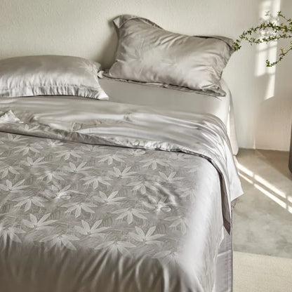 DecorBites™ Light Luxury Jacquard Quilt Set with Sheets & Pillowcases - Ice Silk, Washable & Cooling