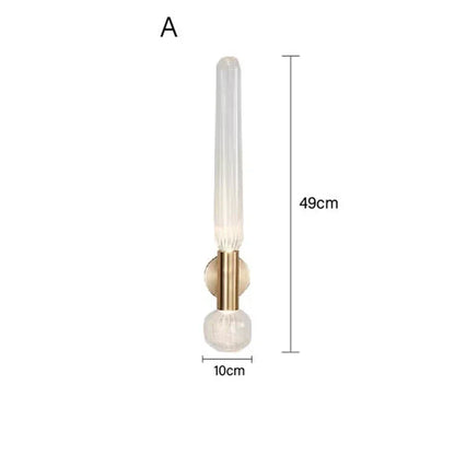 DecorBites™ LED Glass Wall Sconces for Home Decor and Lighting in Gold