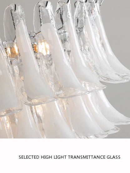Lámparas colgantes DecorBites™ de cristal blanco francés: Lámparas LED colgantes de lujo para salas de estar y comedores