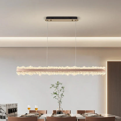 Nordic Linear Brushed Stainless Steel Pendant Light