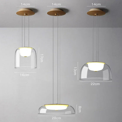 DecorBites™ Glass Pendant Lights Simple Indoor Home Decor Lighting for Living Room and Dining Room