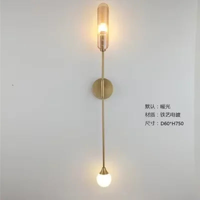 DecorBites™ Golden Inclined Tube Wall Lamp for Modern Luxury Decor in Living Room
