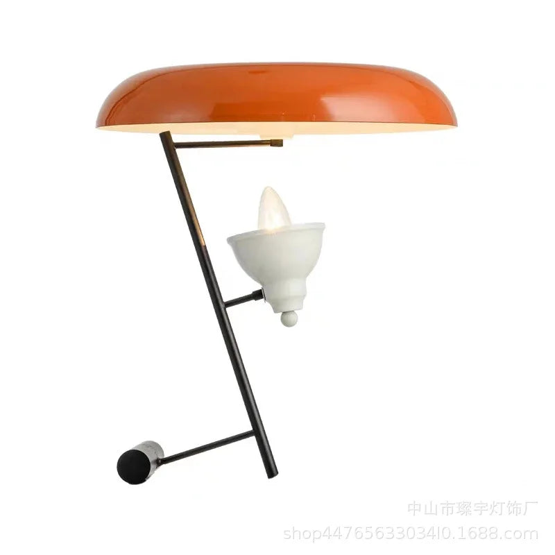 DecorBites™ Elegant Nordic Desk Lamp with Orange Lampshade for Living Room, Bedroom and Study