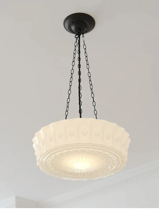DecorBites™ French Retro Shanghai Style Glass Lamp Chandelier
