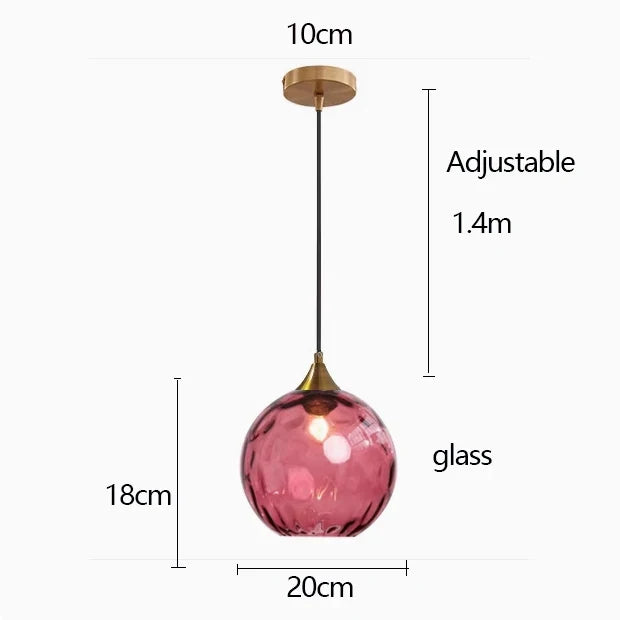 Nordic Ripple Glass Longline Pendant Light