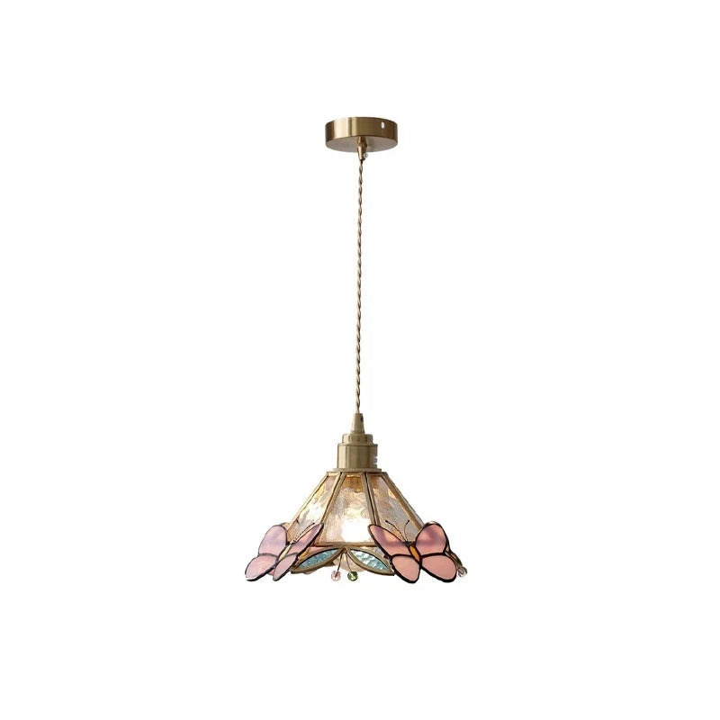 DecorBites™ Butterfly Glass LED Pendant Light for Bedroom and Living Room