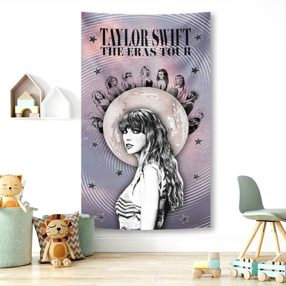 Decobites Taylor Swift Pop Singer Wall Tapestry Room Decor Banner Concert Design