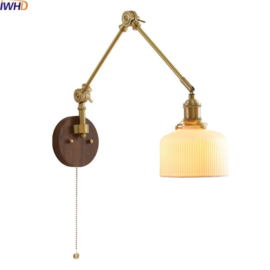 DecorBites™ LED Wall Light Walnut Copper Modern Style Hallway Bedroom Living Room