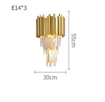 DecorBites™ Golden Crystal Ceiling Light for Modern Living Room and Dining Room
