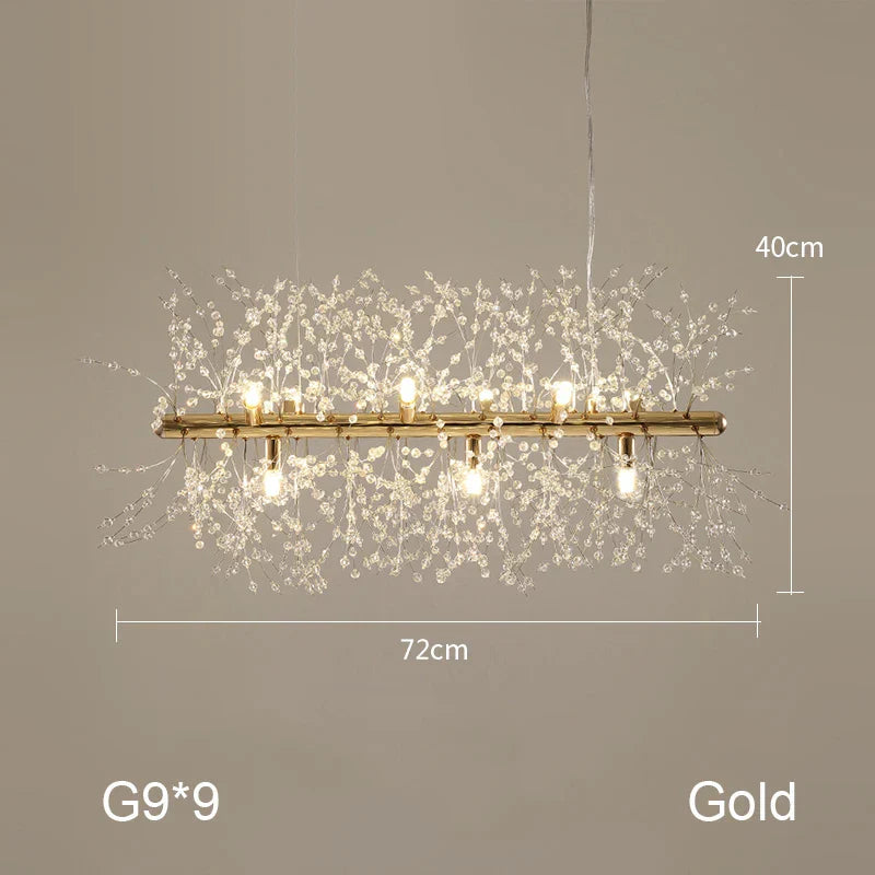 DecorBites™ Dandelion Chandelier: Nordic Minimalist Wrought Iron LED Indoor Light for Living Room