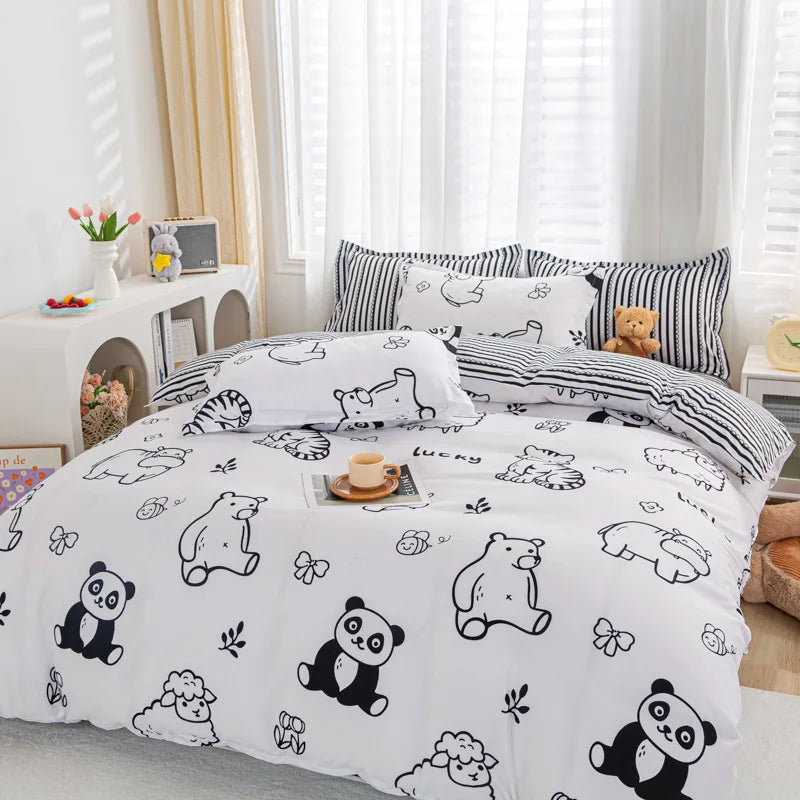 DecorBites™ Animal Pattern Bedding Set - King/Queen Size Quilt Set for Comfortable Home.