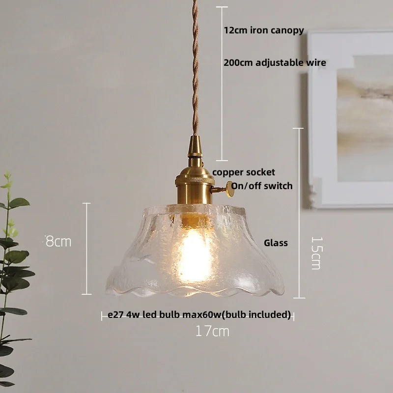 DecorBites™ Green Glass Adjustable LED Pendant Lamp - Modern Nordic Hanging Light