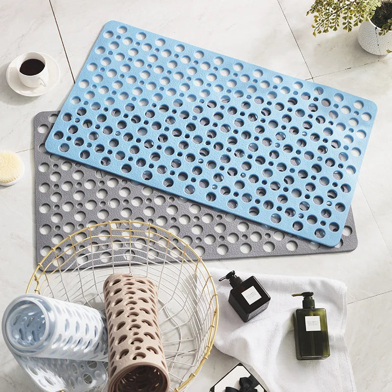 Decobites Soft TPE Bath Mat Large Hydrophobic Pad Anti-slip Non-toxic Waterproof Mats