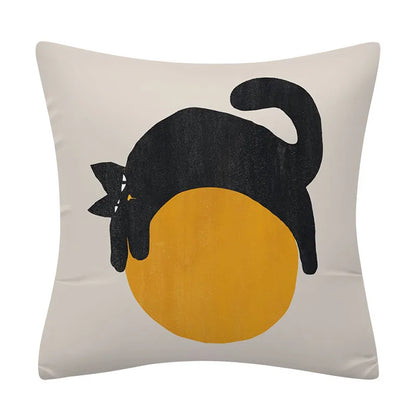 غطاء وسادة DecorBites™ بنمط هندسي مصنوع من البوليستر والقطن وغطاء وسادة للأريكة وديكور المنزل