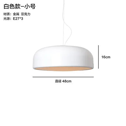 DecorBites™ Glossy Black Round Nordic Pendant Light for Dining Room and Bar Decor