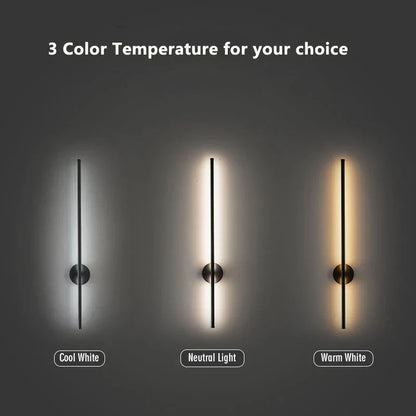 DecorBites™ Dimmable LED Wall Sconce Black Wall Lighting for Bedroom Living Room